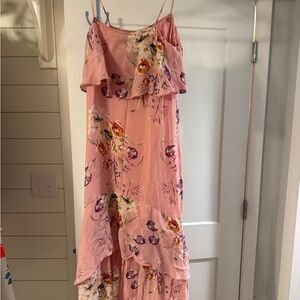 Floral Pink Midi Dress